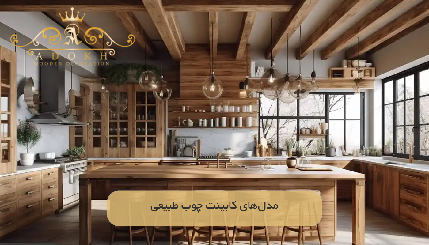 مدل‌های کابینت چوب طبیعی