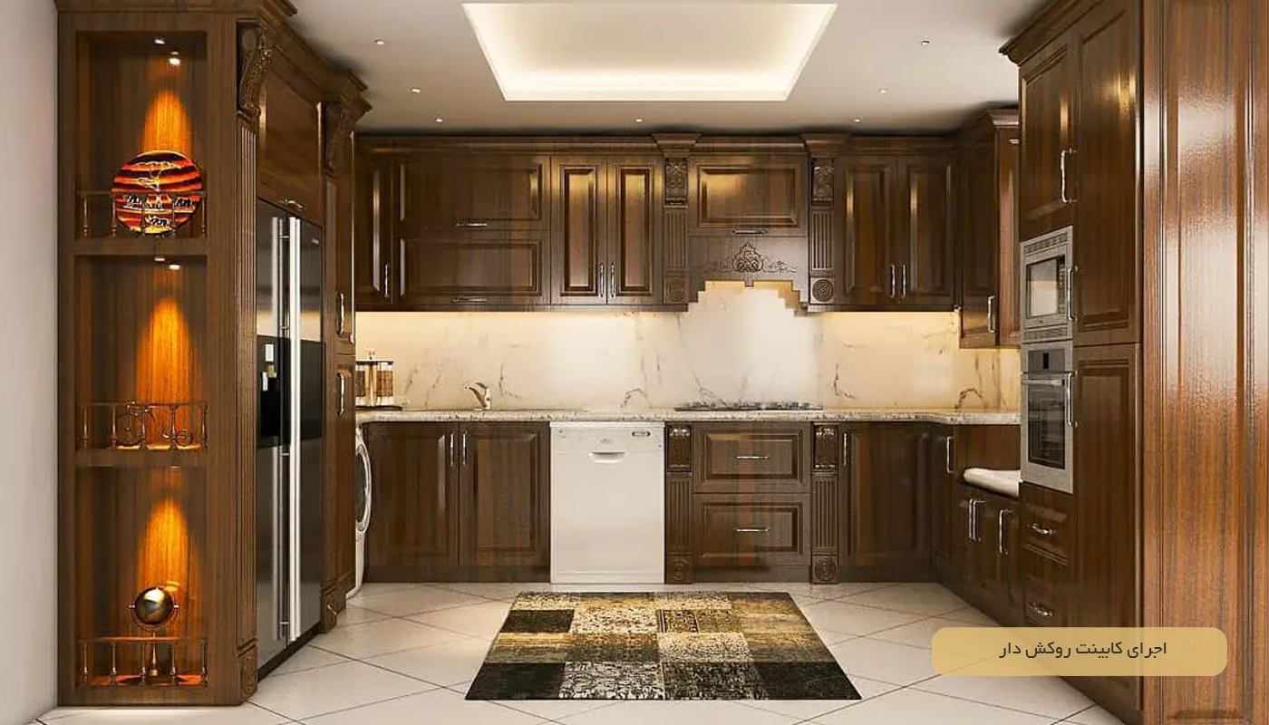 اجرای کابینت روکش دار