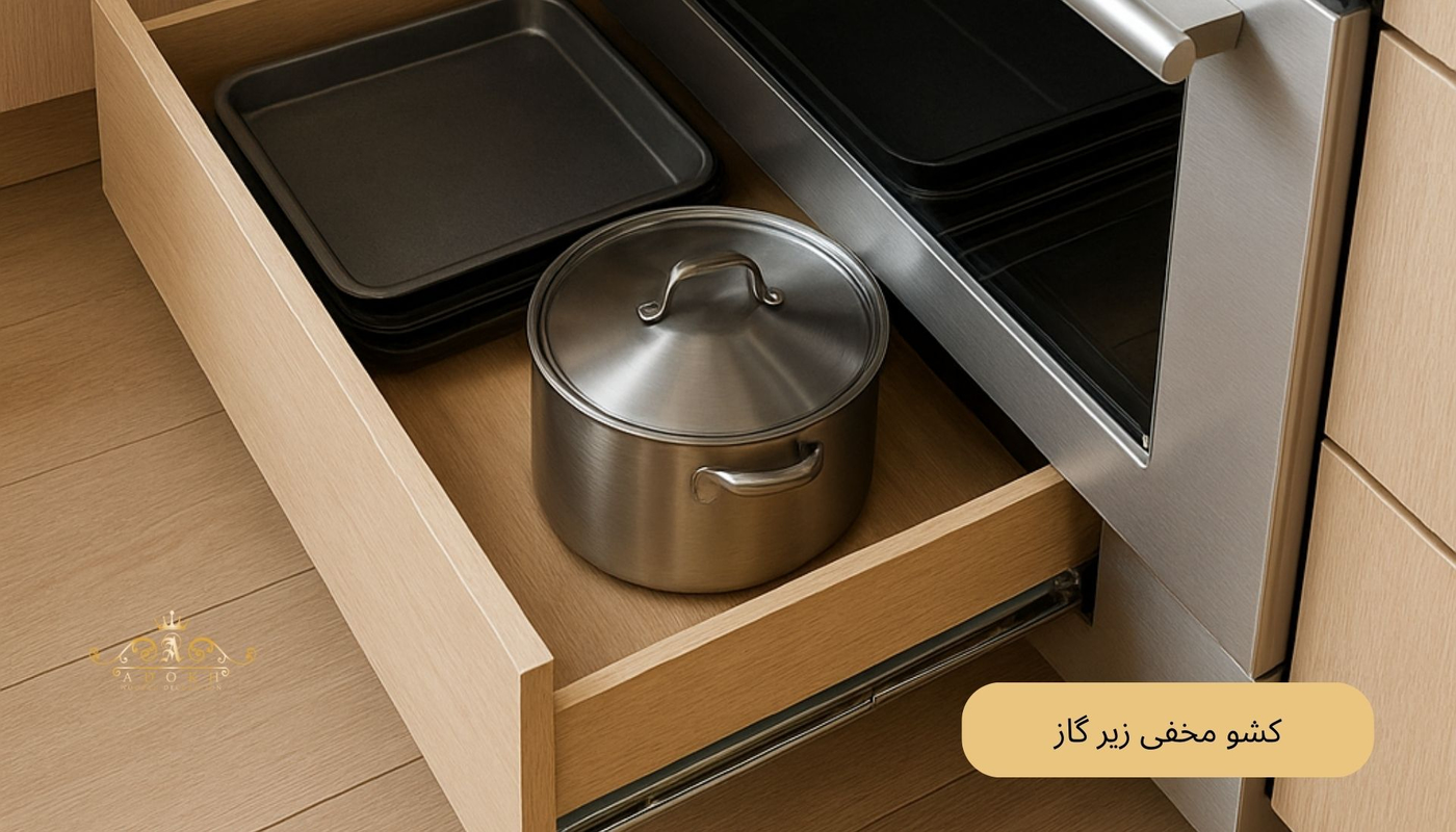 کشو مخفی زیر گاز